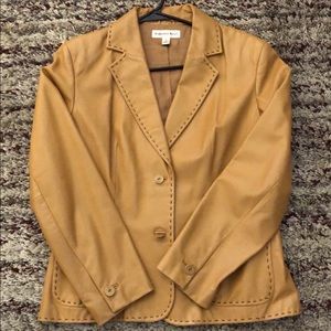 Caramel Katherine Kelly Leather Jacket